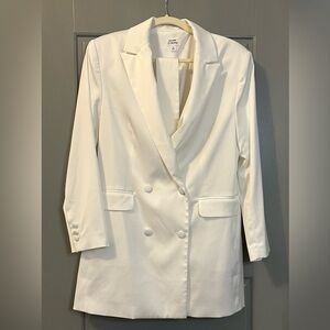 Classic Cream Double-Breasted Blazer